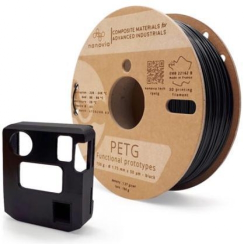 Filament 3 D PETG Nanovia - 2,85 mm - noir - 2 kg - l'unité