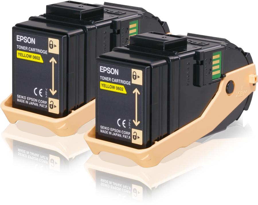 Toner laser Epson S050606 - jaune - lot de 2