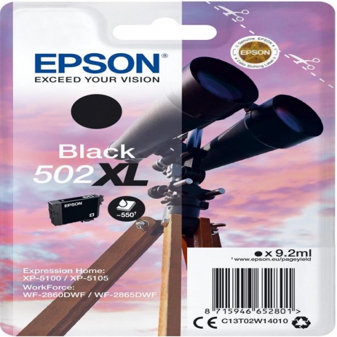 Cartouche jet d'encre Epson T02W1B Noir - l'unité - Grande capacité