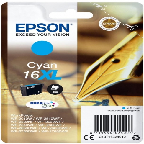 Cartouche d'encre Epson Stylo à plume C13T16324012 - Durabrite XL - cyan - l'unité