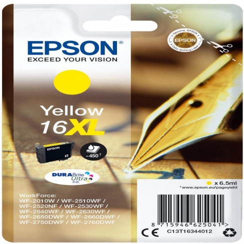 Cartouche d'encre Epson Stylo à plume C13T16344012 - Durabrite XL - jaune - l'unité