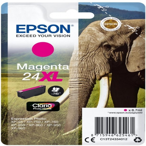Cartouche d'encre Epson 24XL - C13T24334012 - magenta - l'unité
