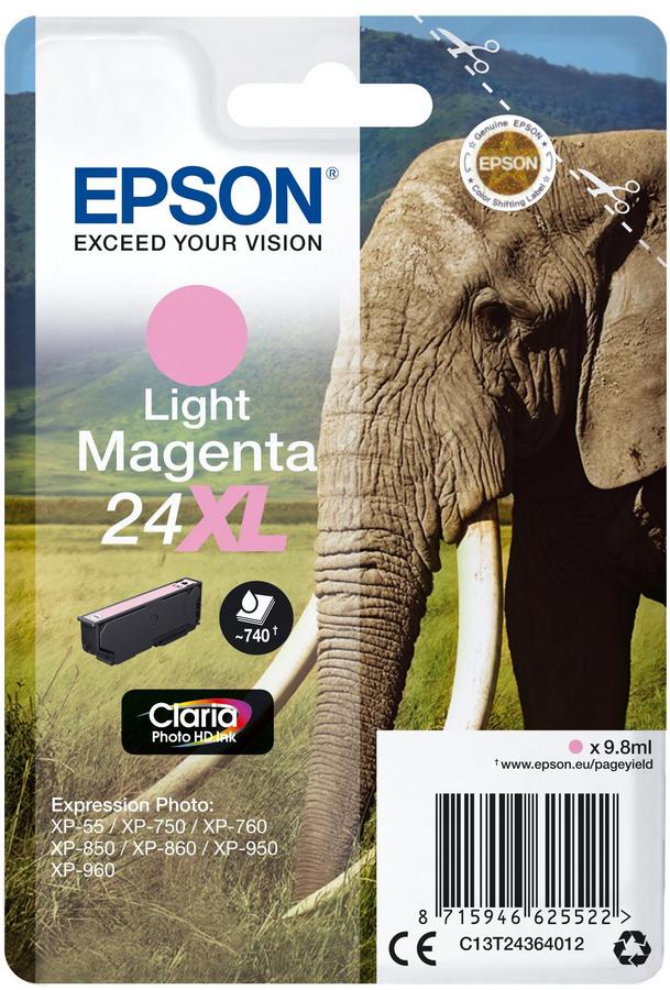 Cartouche d'encre Epson 24XL - C13T24364012 - magenta clair - l'unité