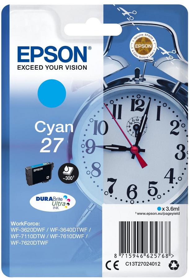 Cartouche d'encre Epson Réveil C13T27024012 - Durabrite - cyan - l'unité