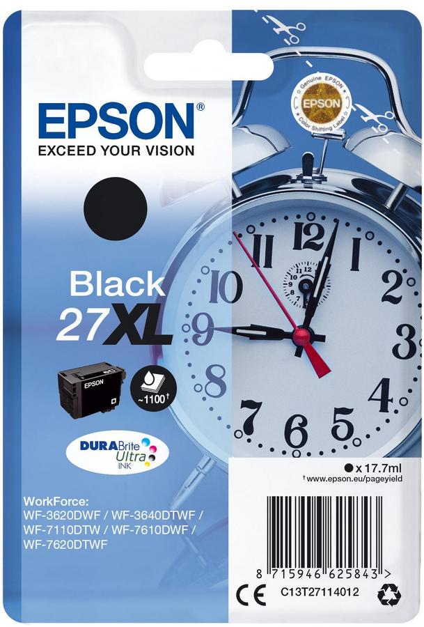 Cartouche d'encre Epson Réveil - 27XL - C13T27114012 - noir - l'unité
