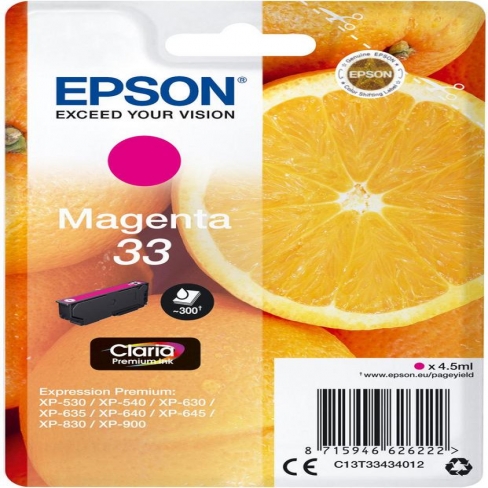 Cartouche jet d'encre Epson T3343B Magenta - l'unité