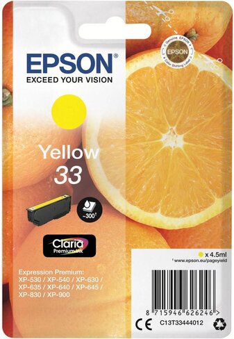 Cartouche jet d'encre Epson T3344B Jaune - l'unité