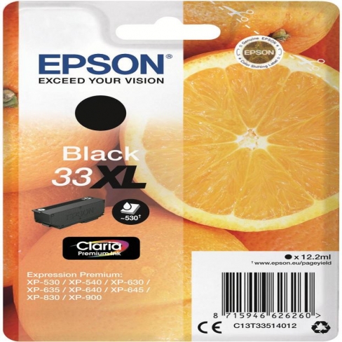 Cartouche jet d'encre Epson T3351B Noir - l'unité - Grande capacité