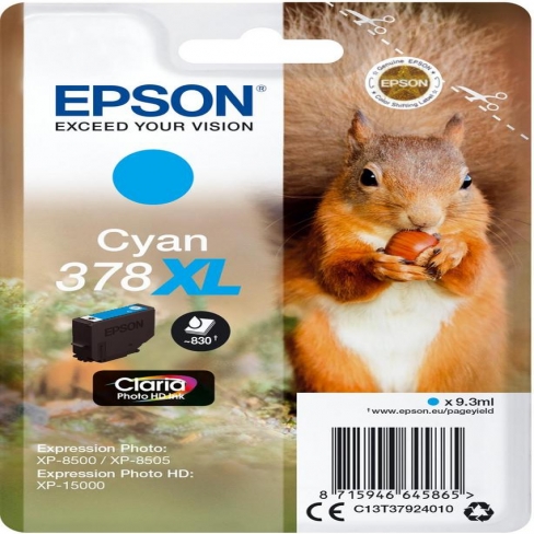CART - T3792B - EPSON - 378XL - CYAN - PAR 1