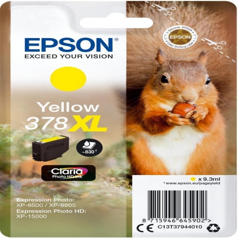 CART - T3794B - EPSON - 378XL - YELLOW - PAR 1