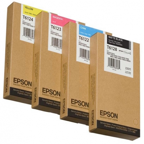 CART-C13T612400-EPSON-JAUNE MAT-PAR 1