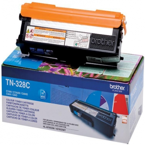 Toner laser Brother TN328C - cyan - l'unité