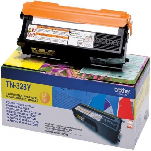 Toner laser Brother TN328Y - jaune - l'unité