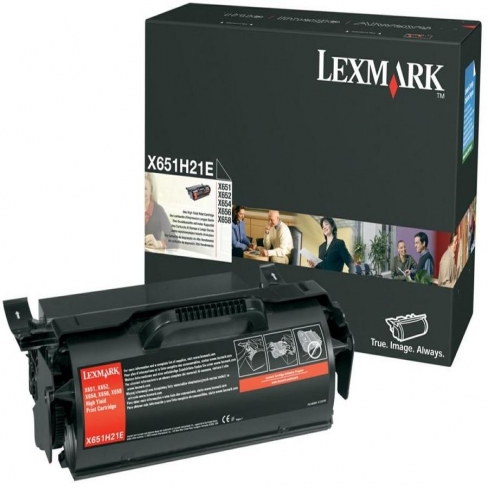 Cartouche laser Lexmark - X651H21E - noir - l'unité