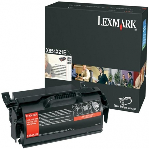 Cartouche laser Lexmark - X654X21E - noir - l'unité