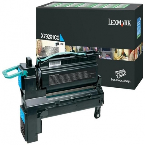 Toner laser Lexmark X792X1CG - cyan - l'unité