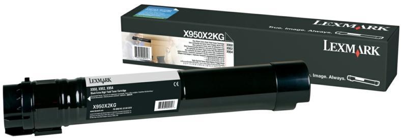Toner laser Lexmark X950X2KG - noir - l'unité