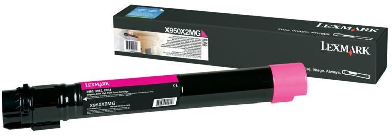 Toner laser Lexmark X950X2MG - magenta - l'unité