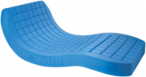 Matelas Viscoflex P161M - 90 x 200 x 14 cm - housse Polymaille - 4 poignées - coins arrondis -