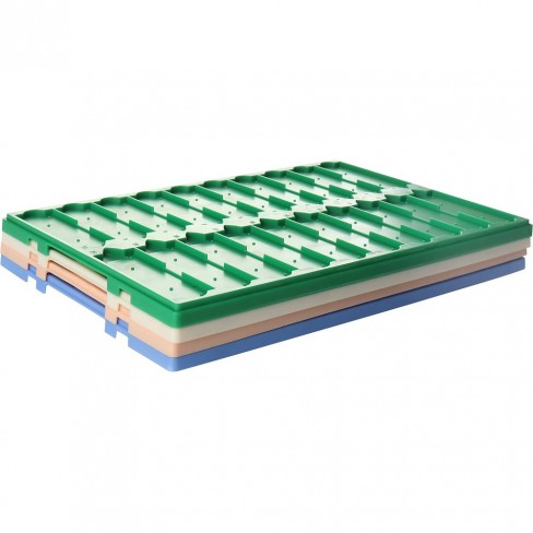 Plateau en plastique bleu pour observation de Lame jusqu'à 20 Lame x 50