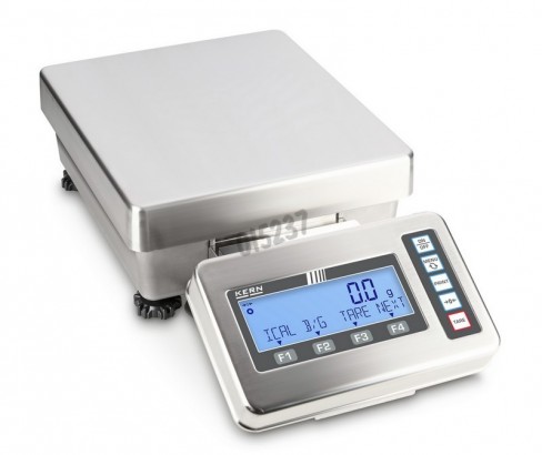 Balance de précision charges lourdes KERN FEJ Dual 6200/ 62000g 0,1/1g Plateau inox 350x400mm