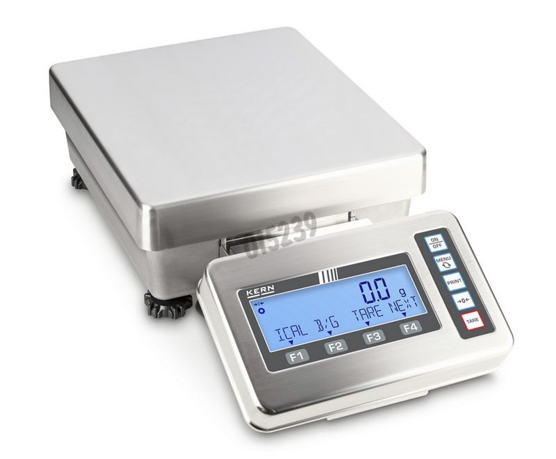 Balance de précision charges lourdes KERN FEJ 17000g / 0,1g Plateau inox 350x400mm