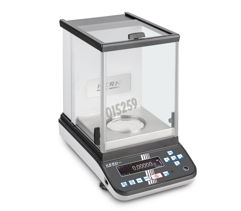 Balance semi-micro KERN ABP 135g /0,01 mg plateau 91 mm cage 3 portes coulissantes