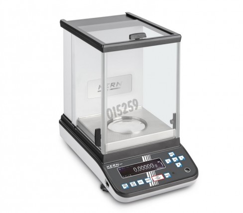 Balance semi-micro KERN ABP 135g /0,01 mg plateau 91 mm cage 3 portes coulissantes