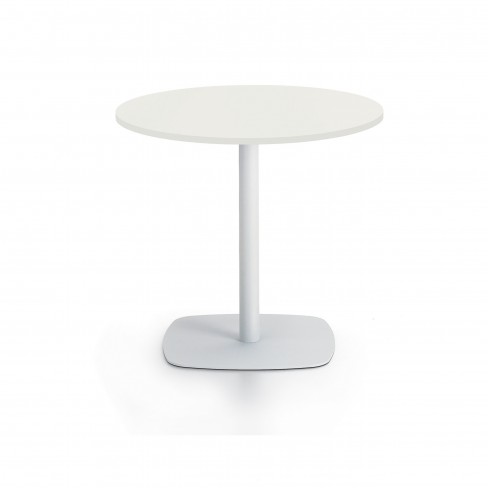 Table ronde Tamaris - Ø 80 cm - piétement socle carré - stratifié