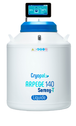 Cryoconservateur liquide Arpege 140 + SB, SERENYT BOX Indicateur niveau/T°, remplissage auto, kit de dégazage