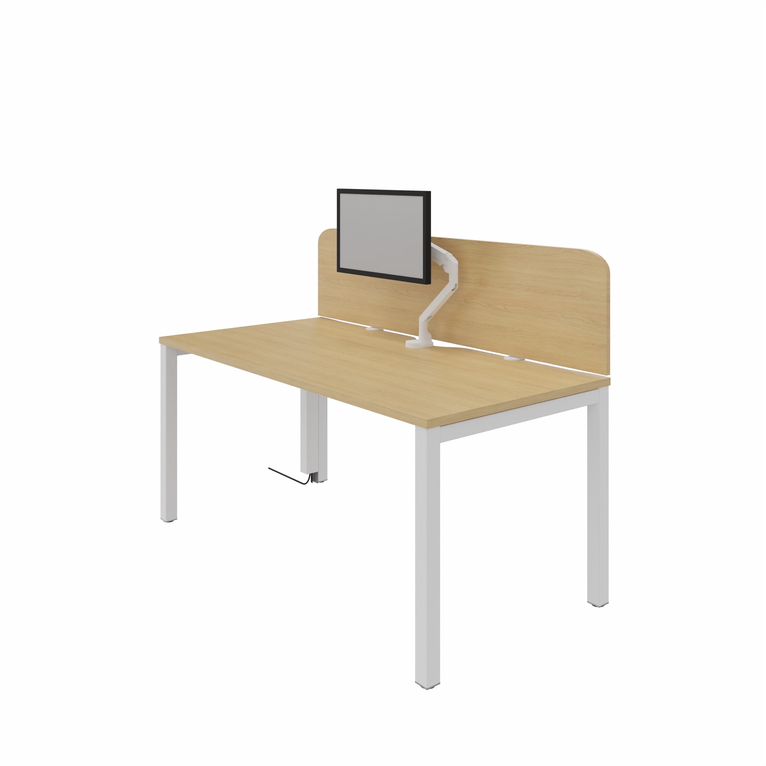 Ecran de séparation pour bureau isolé Arial - l. 140 cm - mélaminé