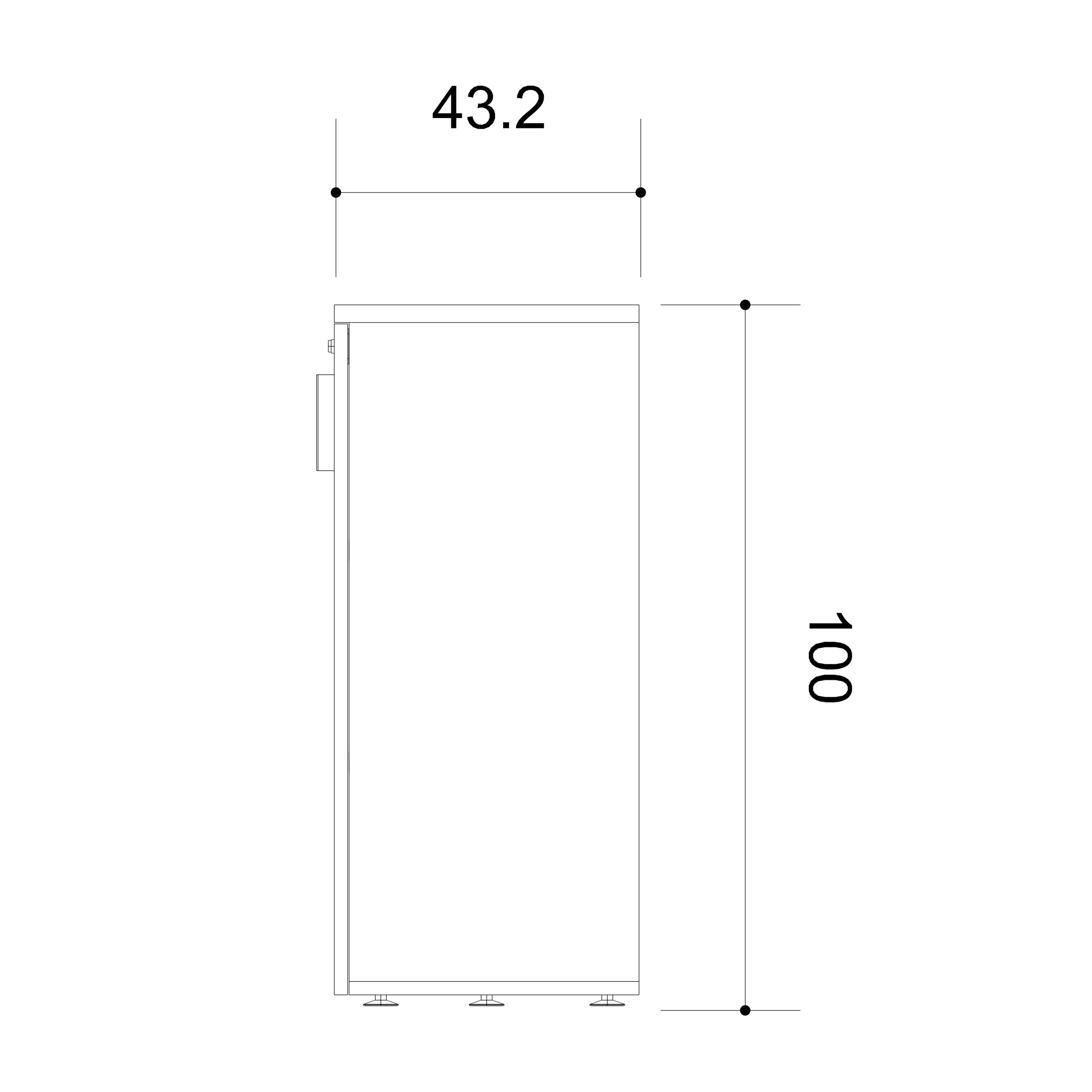 Armoire mélaminé Arial - h100 x l. 100 cm - 2 tablettes - portes battantes