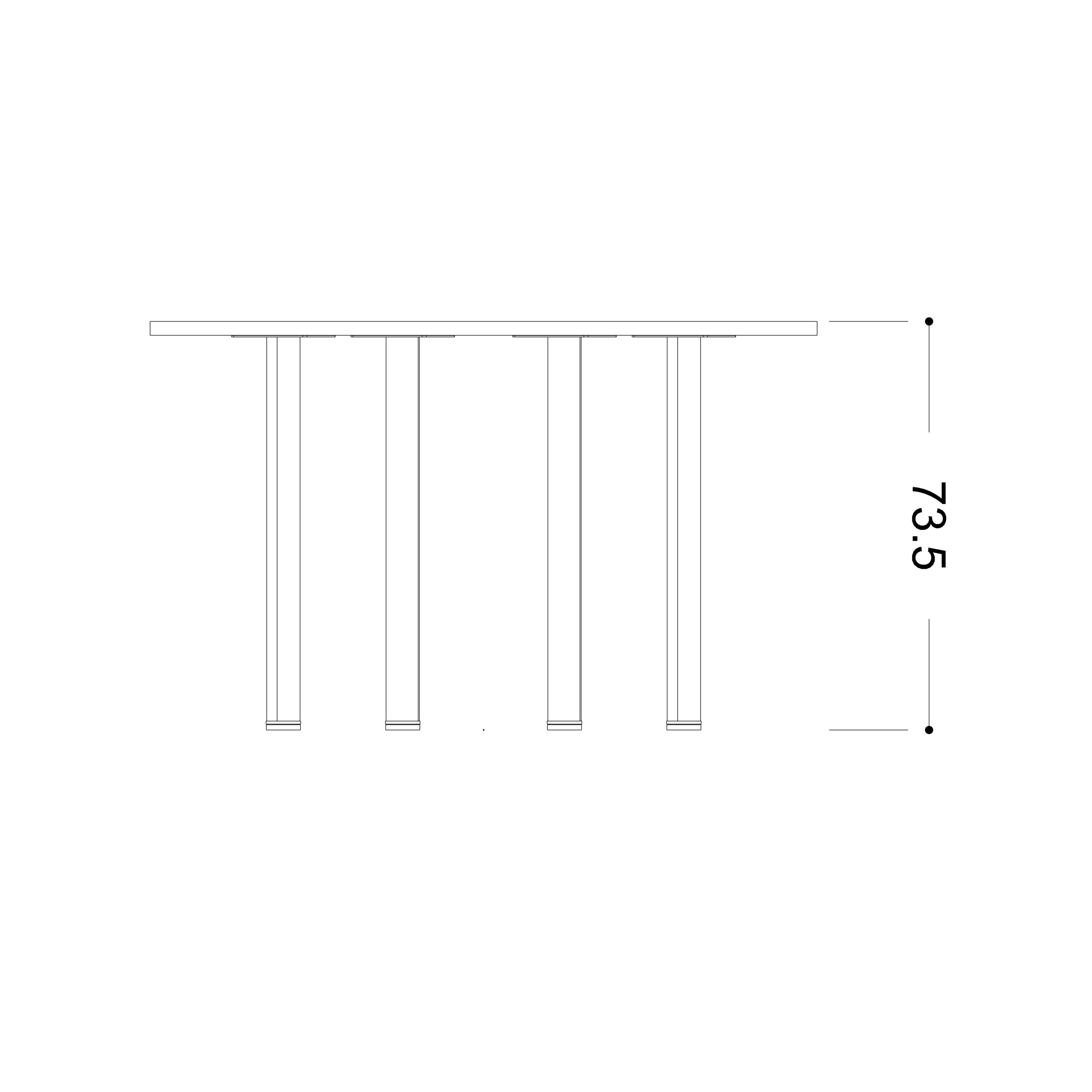 Table de réunion ronde 4 places Arial - Ø 120 cm - 4 pieds