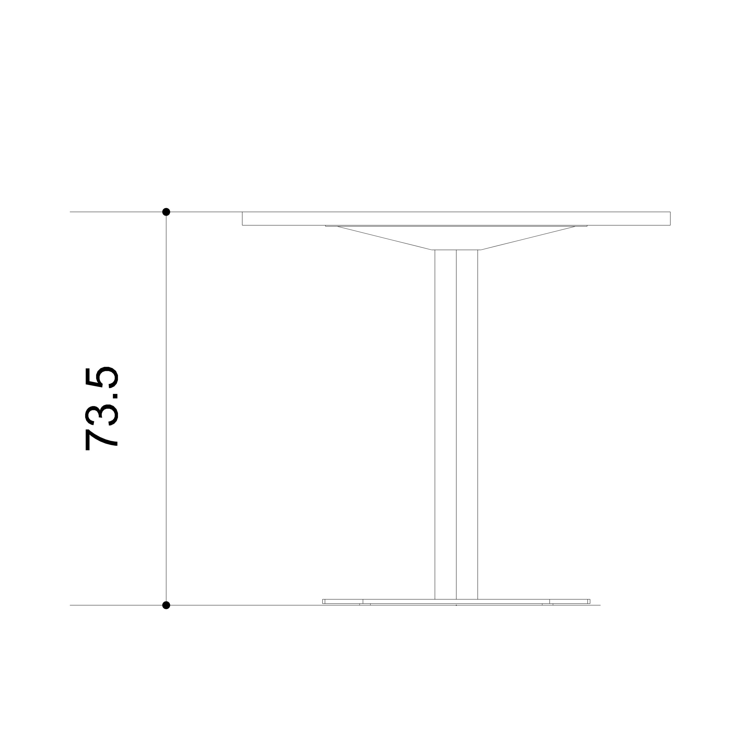 Table de réunion ronde 2 places Arial - Ø 80 cm - piètement central