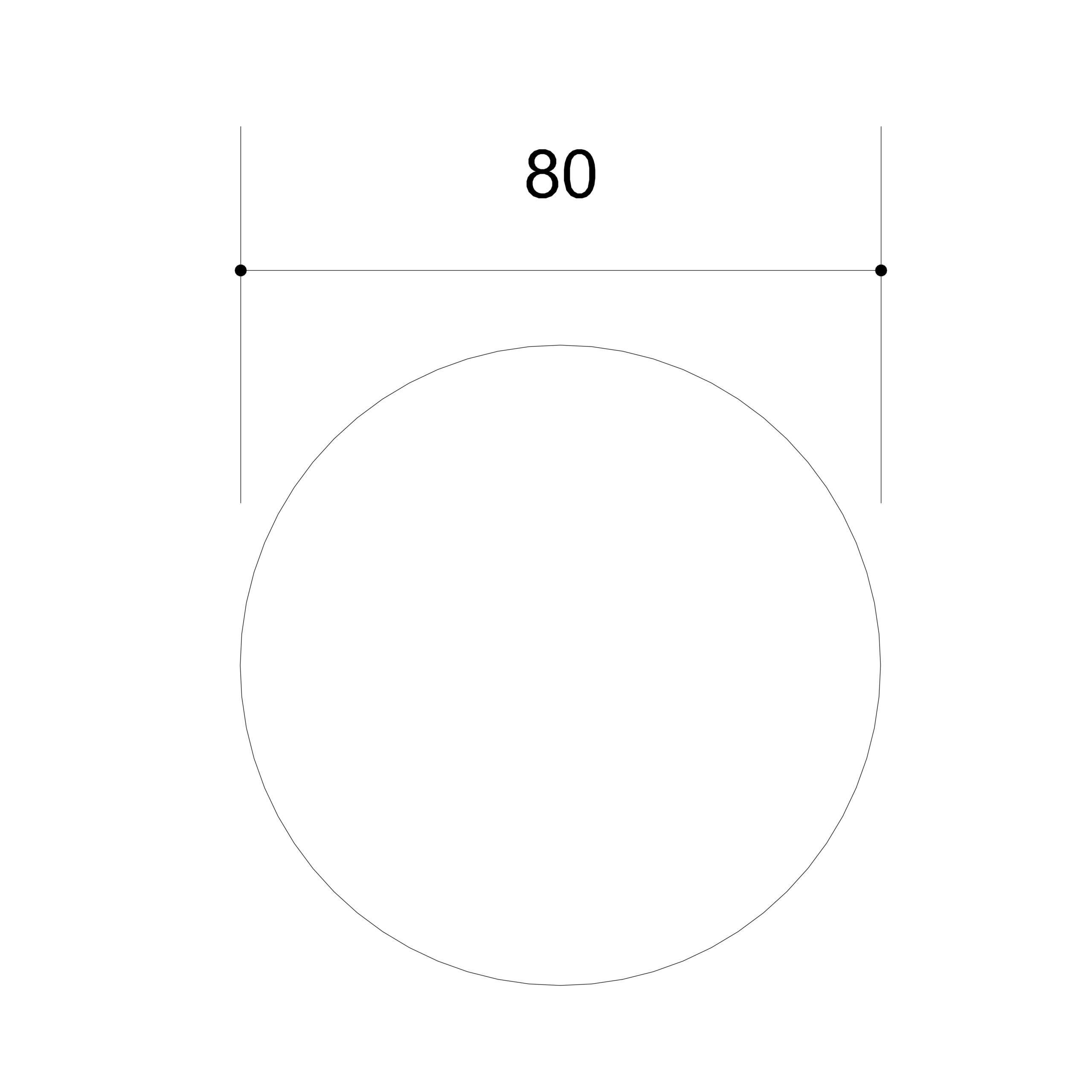 Table de réunion ronde 2 places Arial - Ø 80 cm - piètement central