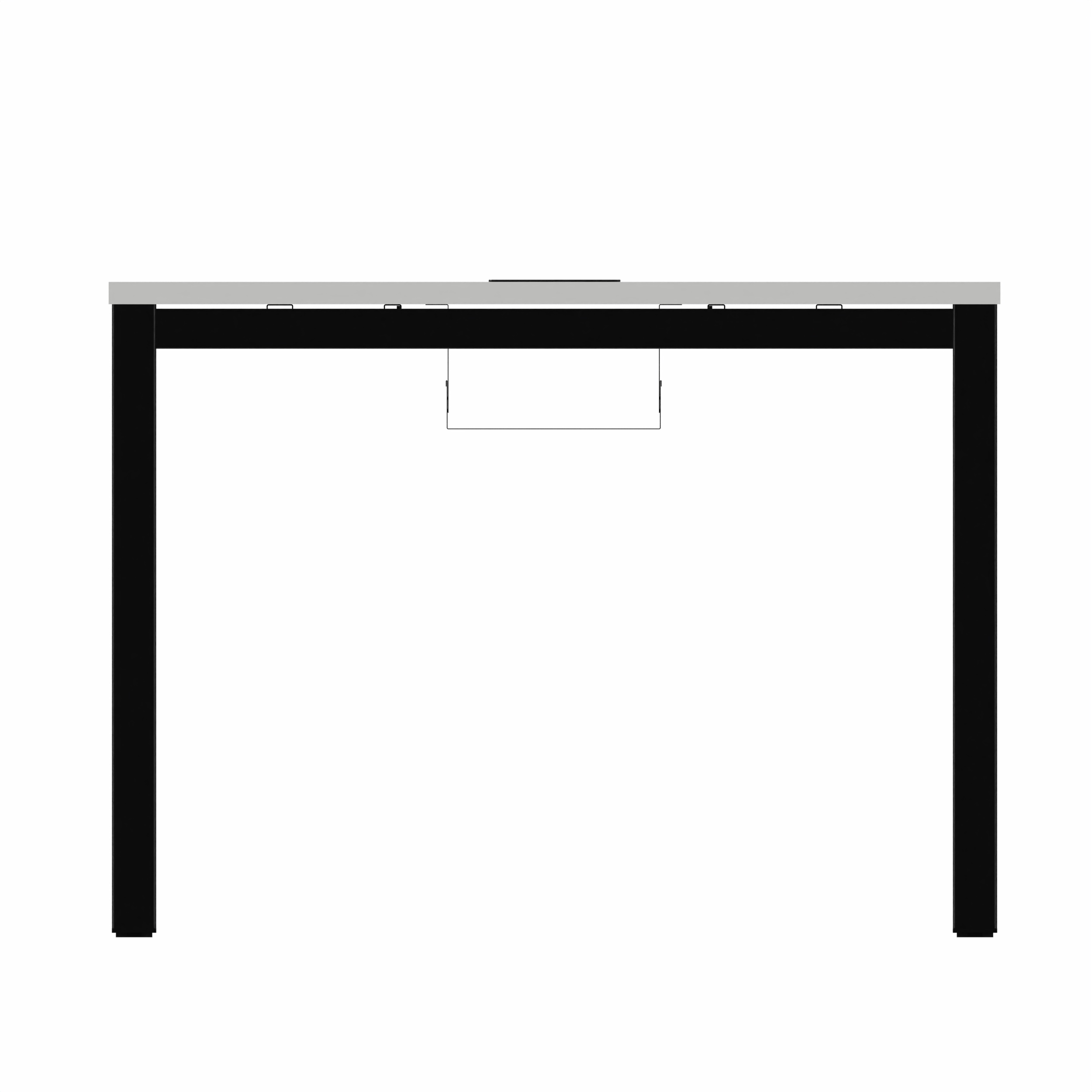 Table de réunion rectangulaire 8 places Arial - l. 200 x pr. 100 cm - 1 trappe - piètement arche