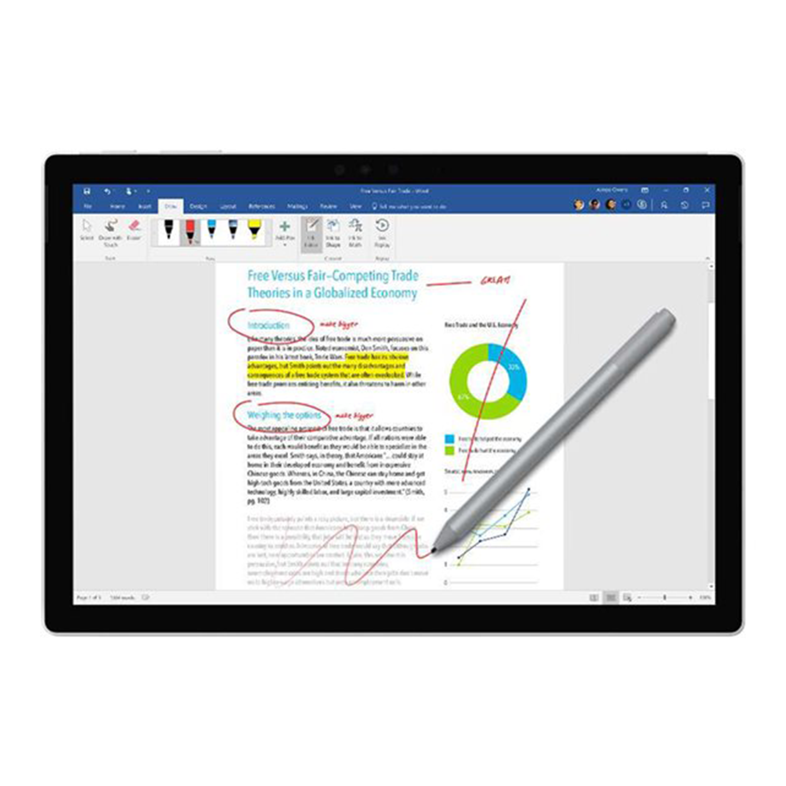 Stylet Microsoft Surface - argent