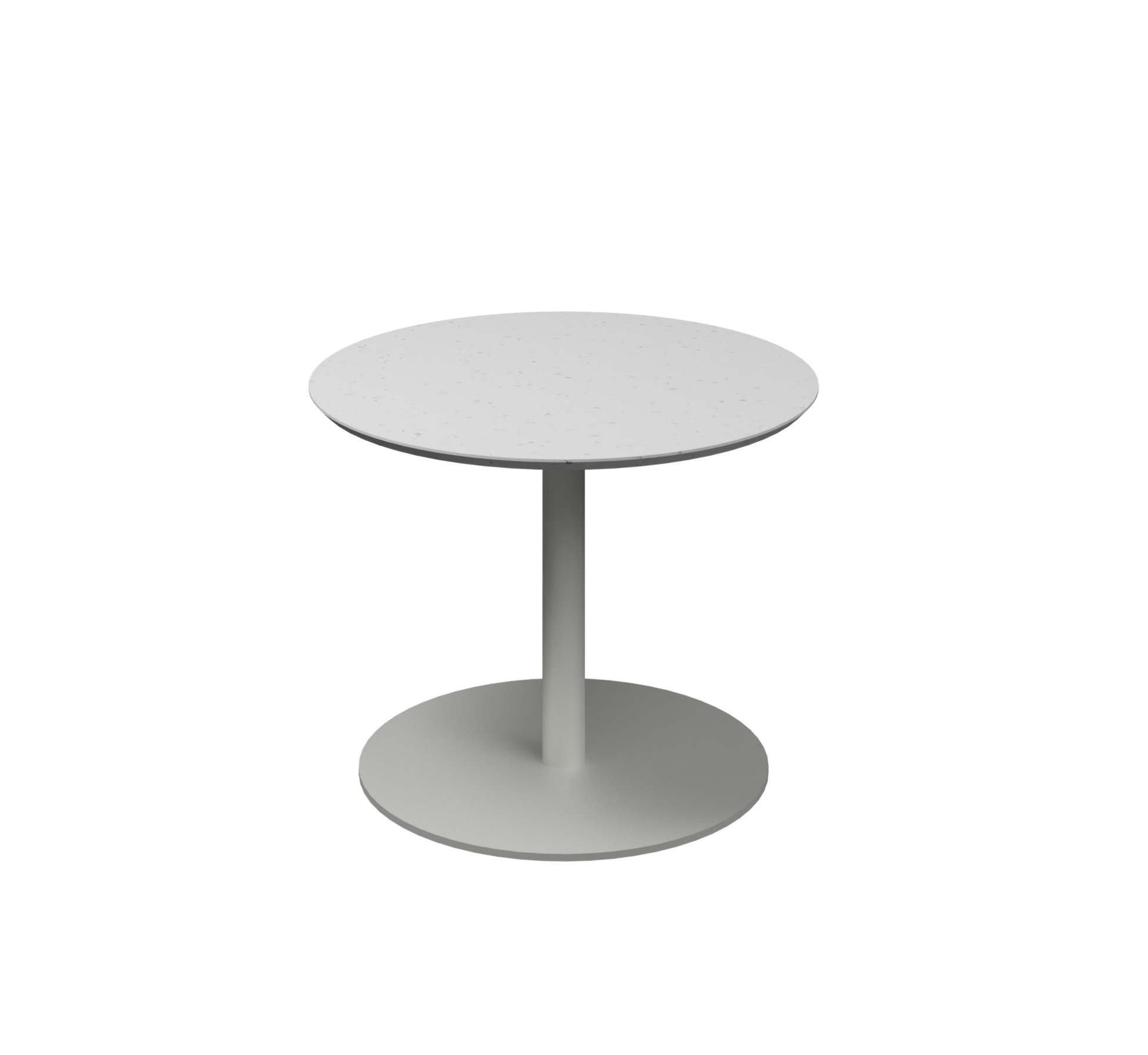 Table basse ronde Trinquet - Ø 60 cm - h.45 cm - plateau PS 100 % recyclé - piétement époxy