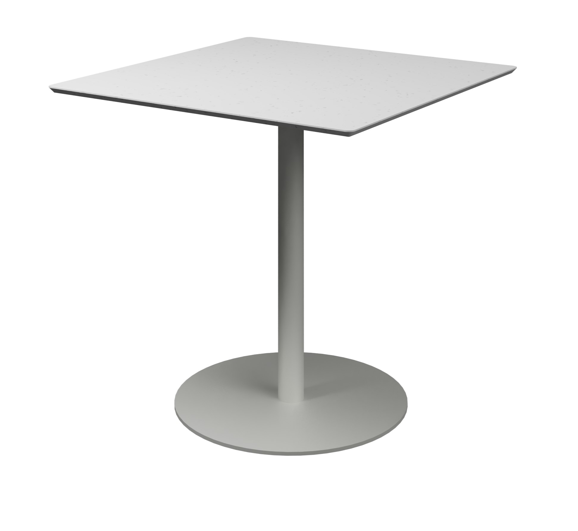Table Trinquet - 80 x 80 cm - plateau PS 100 % recyclé - piétement époxy