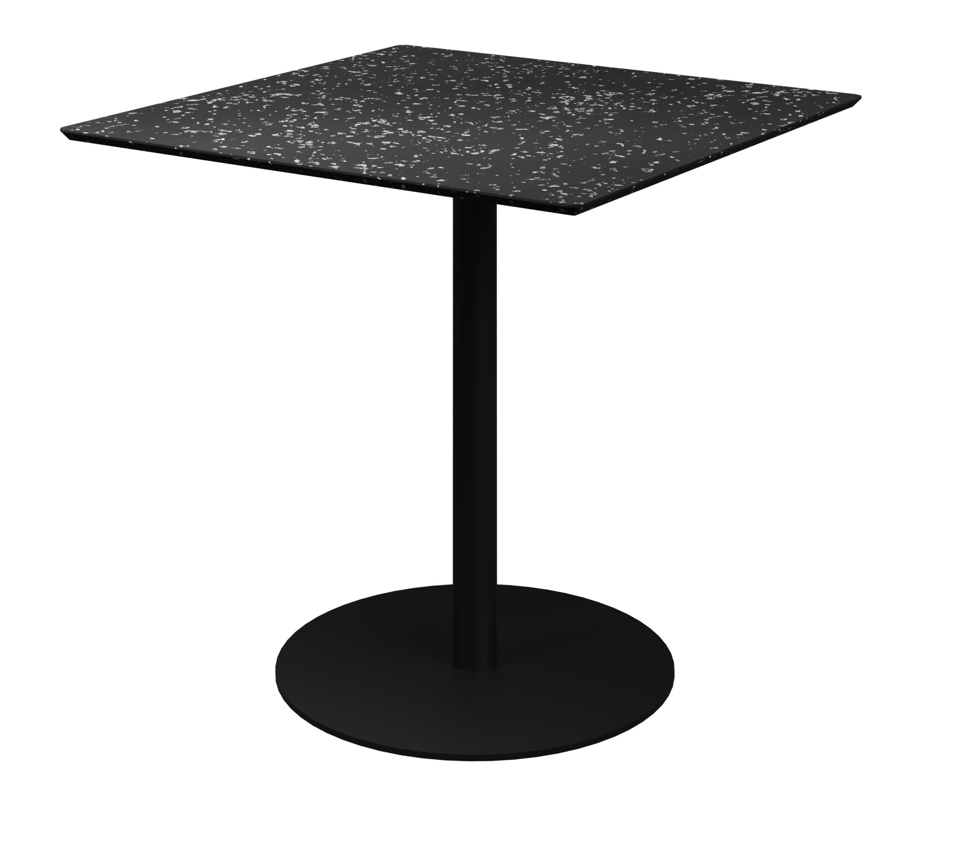 Table Trinquet - 80 x 80 cm - plateau PS 100 % recyclé - piétement époxy