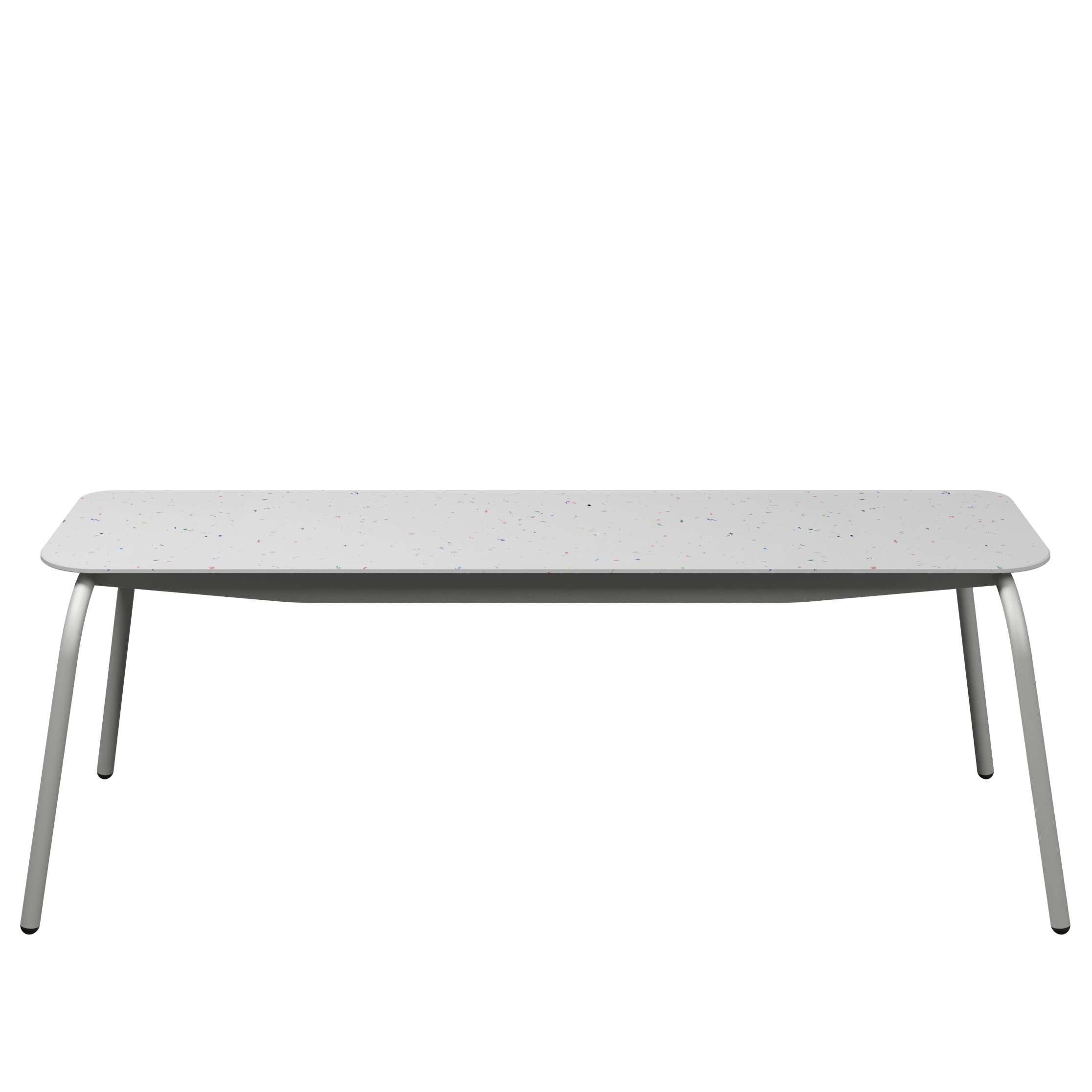 Banc 3 places Mahaut - assise 138 x 38 cm - plastique PEHD 100% recyclé - piétement époxy