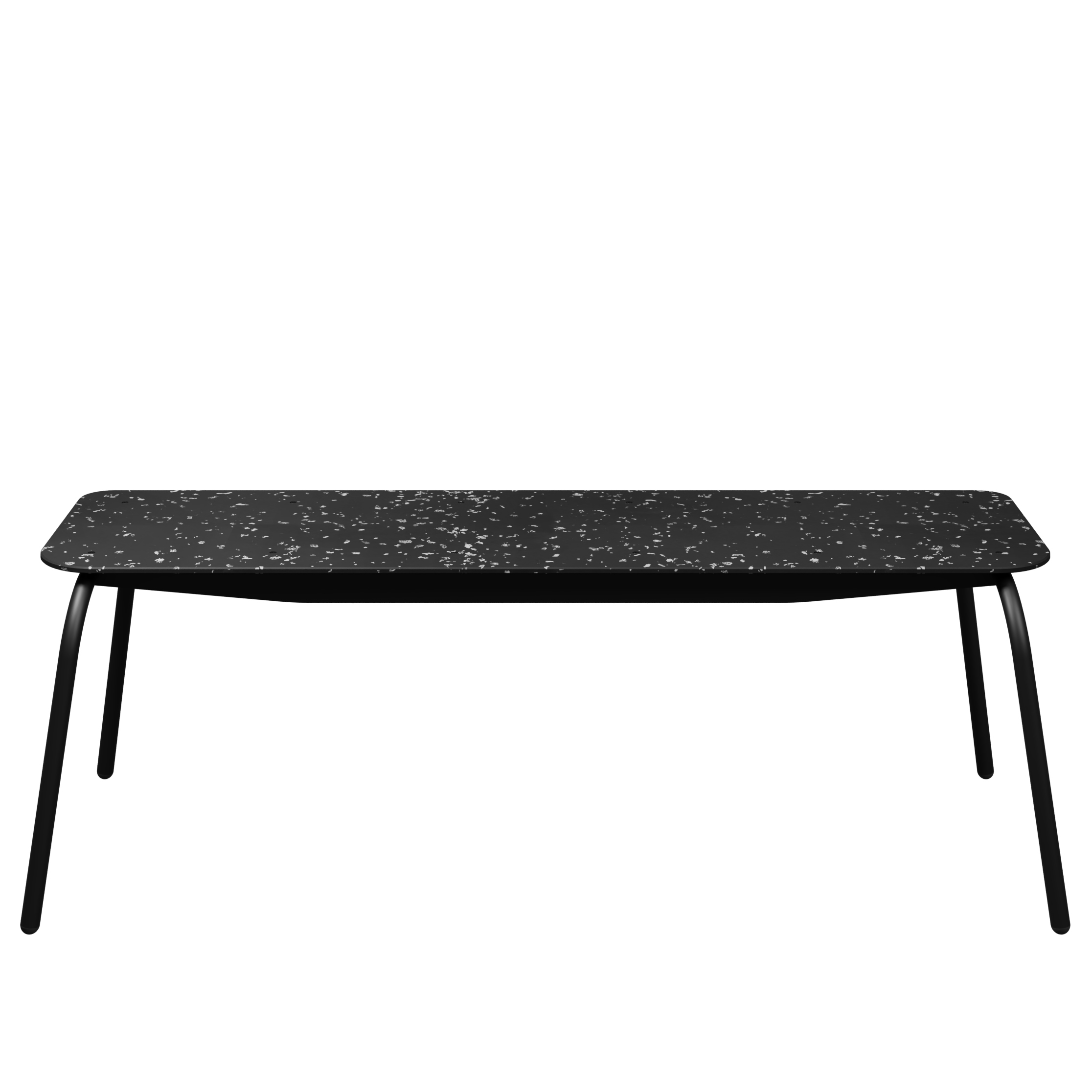Banc 3 places Mahaut - assise 138 x 38 cm - plastique PEHD 100% recyclé - piétement époxy