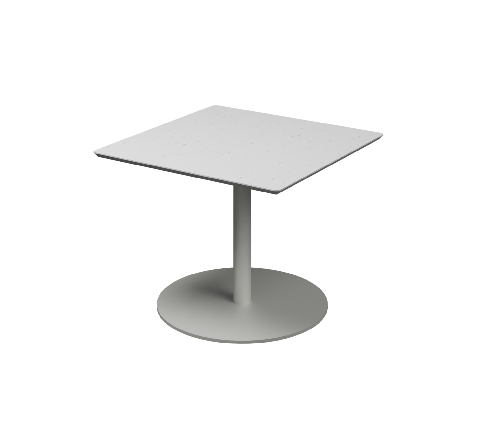 Table basse carré Trinquet - 60 x 60 x h. 45 cm - plateau PS 100% recyclé - piétement époxy