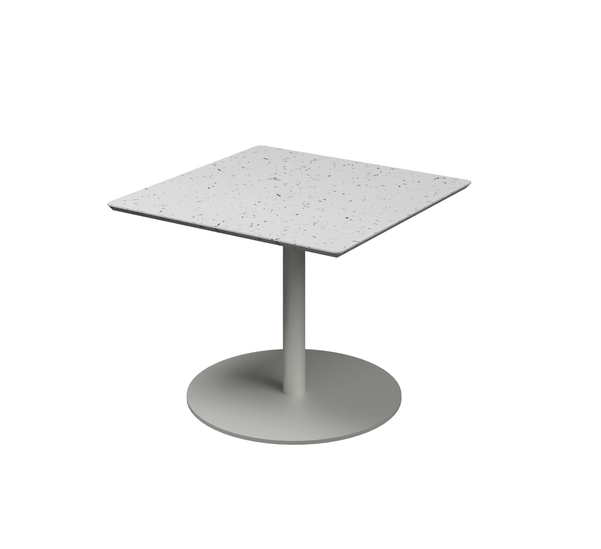Table basse carré Trinquet - 60 x 60 x h. 45 cm - plateau PS 100% recyclé - piétement époxy