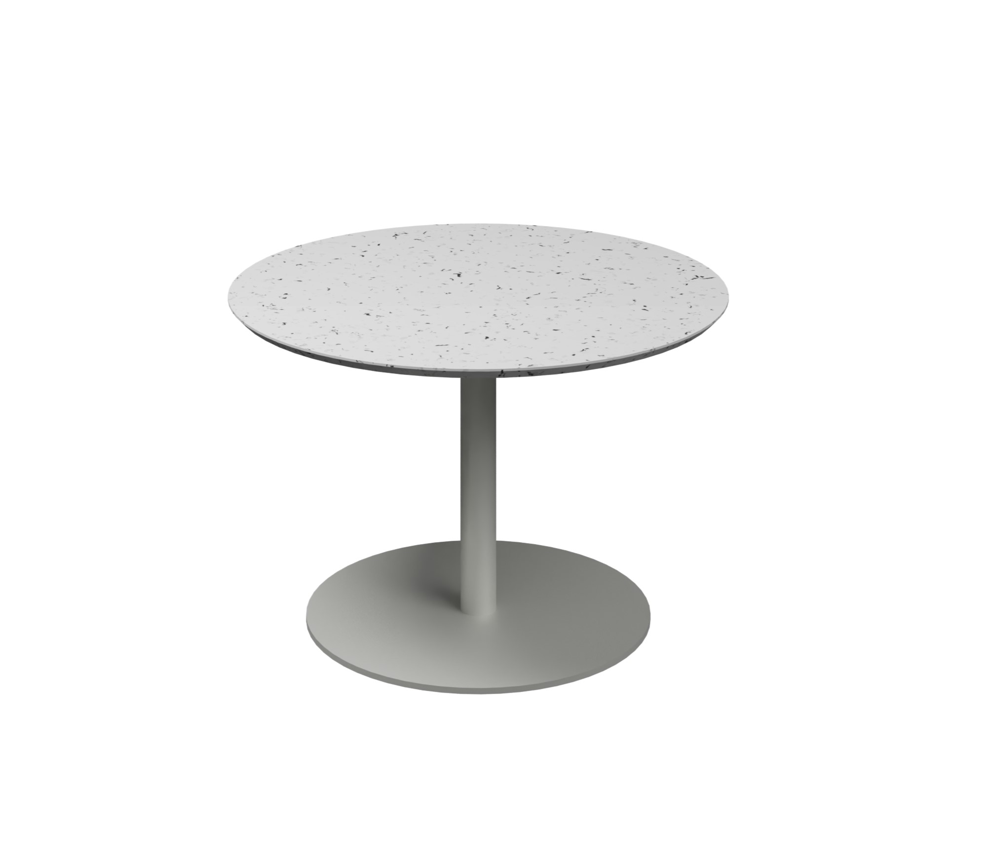 Table basse ronde Trinquet - Ø 70 cm x h. 45 cm - plateau PS 100% recyclé - piétement époxy