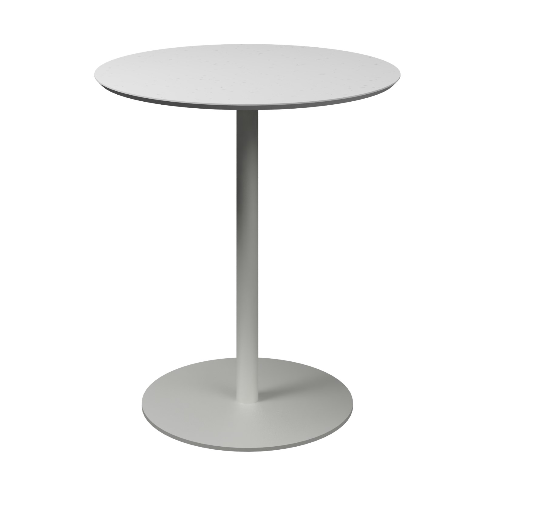 Table ronde Trinquet - Ø 70 x h. 75 cm - plateau PS 100 % recyclé - piétement époxy
