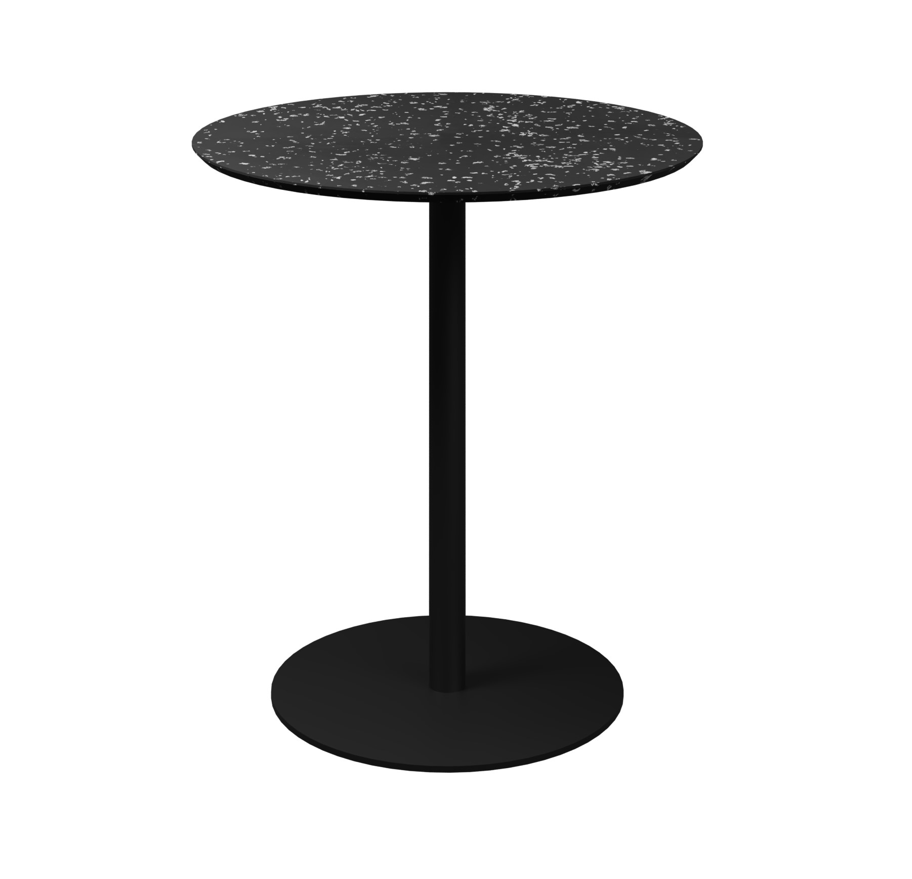 Table ronde Trinquet - Ø 70 x h. 75 cm - plateau PS 100 % recyclé - piétement époxy