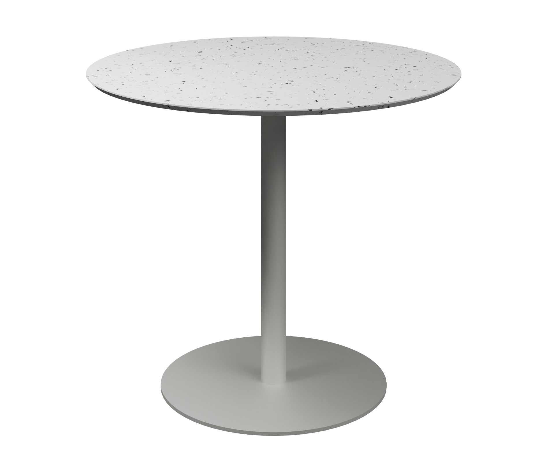 Table ronde Trinquet - Ø 90 x h. 75 cm - plateau PS 100 % recyclé - piétement époxy