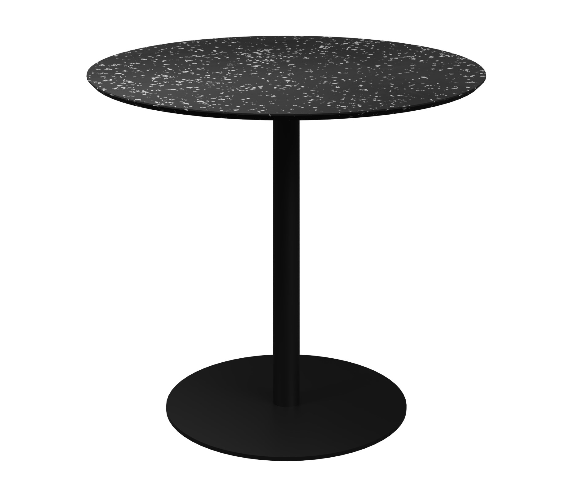 Table ronde Trinquet - Ø 90 x h. 75 cm - plateau PS 100 % recyclé - piétement époxy