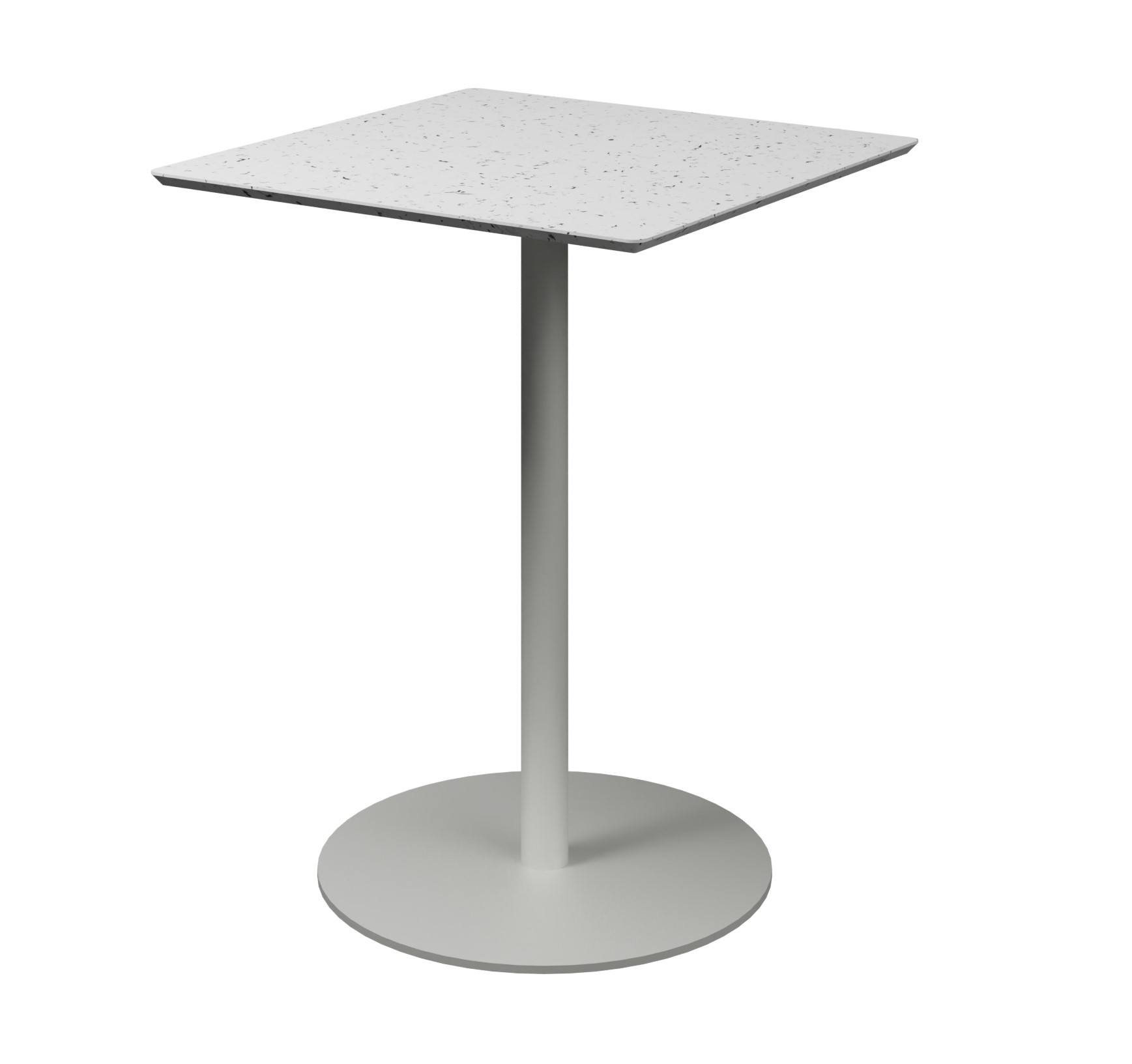 Table Trinquet - 60 x 60 x h. 75 cm - plateau PS 100 % recyclé - piétement époxy